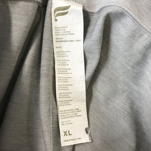 Fabletics Womens Gray Workout Athletic Cropped Leggings Size XL - Picture 5 of 6
